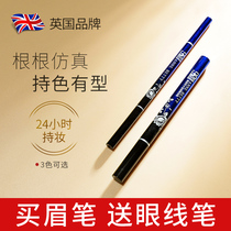 Eyebrow pencil Eyeliner pencil 2-in-1 Non-bleaching Ultra-fine head Very fine Waterproof sweatproof Long-lasting natural vivid root root clear