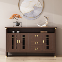 New Chinese Dining Side Cabinet Solid Wood Frame Tea Water Cabinet Office Living Room Home With Wall Lockers Wine Cabinet Light Lavish