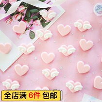 Japanese love clip pink small clip Handbook Diary decoration Photo student stationery clip file folder
