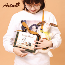 Artmi small square bag female 2021 new ins cartoon cute Japanese portable original this years popular messenger bag bag
