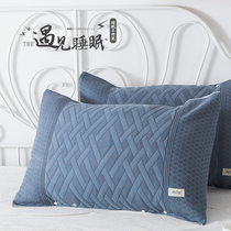 Pillow towel Pure cotton high-grade gauze cotton pillow towel Adult couple summer universal pillow towel Fixed button pillow towel
