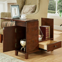 Sofa side cabinet shelf small coffee table corner cabinet bedroom bedside table small table side table creative side few