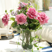 Hand-feeling moisturizing rose imitation flower decoration fake flower Nordic modern minimalist home furnishings flower arrangement dried flower bouquet
