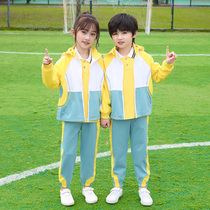 Kindergarten garden clothes spring and autumn clothes primary school school uniform set 2021 new childrens sports style class clothes three-piece set