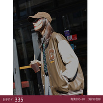 (Handsome baseball PU leather jacket is the best choice for winter) Deer and Bird College BF couple jacket 3910