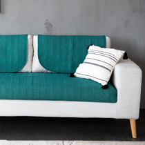 Sofa Cushion Pure Color Cloth Art All Cotton Season Universal Cushion Non-slip Combined Pure Cotton Minima modern sofa cover towels