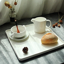 Square flat tray restaurant hotel large size 12 inch square plate white Western plate toiletries tray