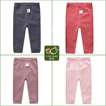 Rabbi infants and young childrens autumn warm high neck clothing long sleeve bottoming trousers outside wearing male and female childrens coat trousers