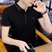Summer new embroidery technology sense minotaur embroidered label short-sleeved T-shirt mens casual round neck bottoming shirt men handsome slim