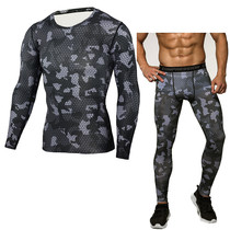 2PCS long-sleeved T-shirt pants sports men suit А Matic