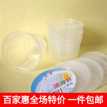 DIY Gel Cup Plum Blossom Ice Cream Cup with Spoon Homemade Turtle Cream Cup Pudding Jelly Cup 4 Pack