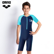 Arena Arena Childrens One Piece Full Body Swimsuit Cartoon Cold-proof Boys and Girls High Elasticity Warm Quick Dry Swimming Trunks