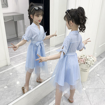 Girls dress Summer 2022 new ocean gas summer clothing Snow spinning Princess Dresses CUHK Senior Sensation Little Girl