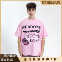 we11done official website 20ss foam printing barrage logo loose t-shirt welldone short-sleeved