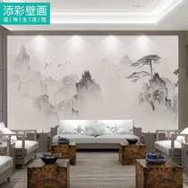 Huge landscape welcoming pine large murals custom hotel reception hall wall cloth sofa wallpaper plain wallpaper cloth