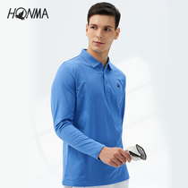 HONMA new golf mens long sleeve polo shirt classic fashion versatile personality inner plus Velvet