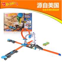  Hot Wheels four-in-one track combination set DLF28 track competitive hot little sports car childrens boy toy