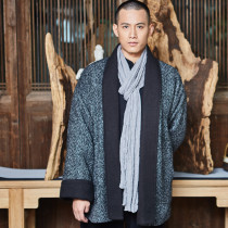 Ciyuan woolen coat men loose short long 2020 popular Plaid mens Chinese style coat Winter Vintage