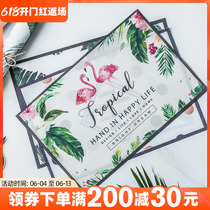 Nordic Wind Ins Creative Fire Birds Western Dining Mat Green Planting PVC Dining Mat Heat Insulation Mat Non-slip Mat Waterproof Table Mat