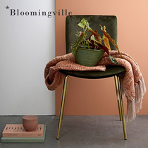  Denmark Bloomingville velvet chair cushion Restaurant leisure chair Light luxury fashion dining chair Nordic design