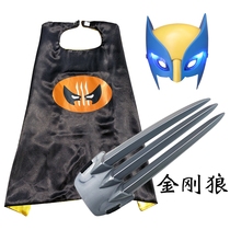Wolverine Cape children Boy Halloween Superman mantle anime cloak claws adult suit
