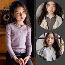 Girls base shirt 2021 New Korean solid color long sleeve T-shirt