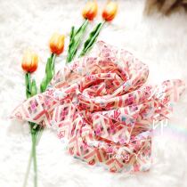 100% Silk small square scarf abstract art flower pattern hazy beauty XFJ-12