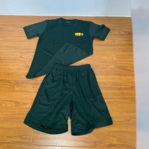 Sports workout suit summer quick-drying short-sleeved suit breathable dark green custom printed logo