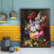 ABV cross stitch 2019 new cotton precision printing full embroidery European style flower bottle flower grape flower cluster