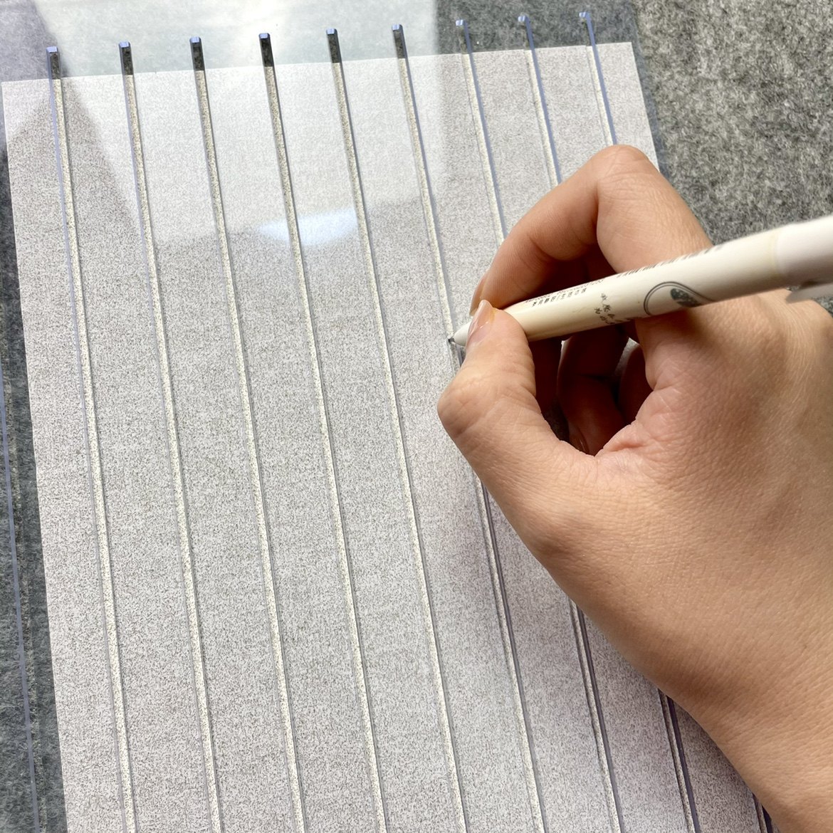 Calligraphy marking ruler to send 5 thermal erasing refills, small script script copy hard pen for postgraduate entrance examination, drawing grid, marking ruler and marking artifact