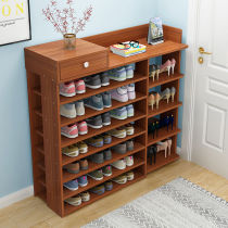 Shoe Rack Simple Home Doorway Multilayer Economical Shoes Cabinet Dorm Imitation Solid Wood Provincial Space Contained Into Door Shoe Rack