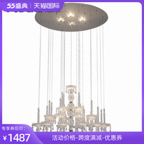 Postmodern art designer lamp crystal chandelier with luxurious and elegant dining room with light lavish living-room lamp restaurant chandelier