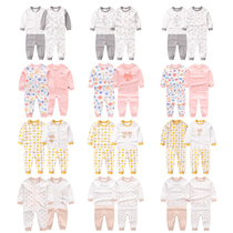 Rabbi Long Sleeve Baby Men and Women Underwear 2 Set Cotton Baby Autumn and Winter New Autumn Clothes Autumn Pants 2021 New