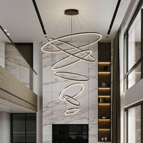 Minimalist modern Living room Lamp duplex House Villa Big Chandelia Light Lavish Hollow Stairway Pendant Light Art Loft Cirque