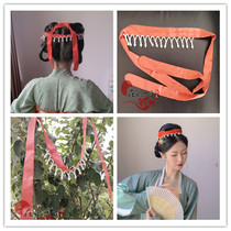 In the water side Handwear hair decoration Song made pearl hair with ancient wind ornament rear pressure Flow Su walled temples Hair Accessories Silk Ribbon