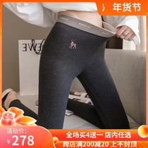 Lamb velvet leggings womens autumn and winter plus velvet thickened outer wear warm waist stretch cotton small leggings spring and autumn