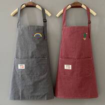 Kitchen apron female cute Japanese waterproof and oil-proof household adjustable fashion Korean version adult work clothes male custom
