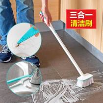 Versatile home hardhair long handle cleaning brush housework with multipurpose wipe floor tiles wash tile carpet ground floor mat