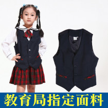 Shenzhen School Uniforms Elementary School Girls Autumn Winter Gown 61 Childrens Choral to Wear A Horse Clip (single piece)
