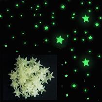100 pcs pack luminous stars wall stickershome glow in the