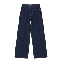 Yellow not annoying dark blue jeans high waist thin female 2021 New straight loose mop trousers ins tide