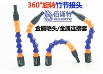 Auville 360-degree rotating universal adjustable bamboo joint pipe metal nozzle universal pipe blow plastic pipe union mouth