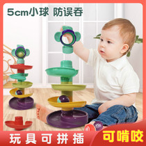 Fun rolling ball slippery ball tower turret track ball ball puzzle baby stacked Music Turn Toy Tower