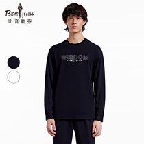 Bjørn Löfven Spring New Mens Crew Neck T-Shirt Long Sleeves Comfortable Fashion Casual Pullover Letter Long Sleeves