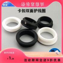 High temperature resistant silicone rubber buckle type protective coil double-sided wire protective sheath black silicone protective wire ring over coil 40MM