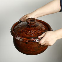 Kookugawa Machi House Japan Original Clothing Import Lettups Full Glazed Sugar Glazed Deep Type Saucepan Pan Casserole Pan Casserole Saucepan