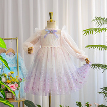 Girls  dresses 2021 spring new Western style childrens tutu baby princess skirt girl dress skirt tide