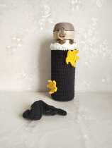 Yunxun Pavilion hand made Black Sky star blinking ins crochet wool group Creative with handle thermos cup cover