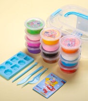 Morning light ultra-light clay Plasticine 12 colors 24 colors 36 color color mud safety color mud children with mold tool set Clay Clay glue 4D light kindergarten students DIY handmade color mud box