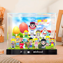POPMART Bubble Mart Molly my childhood series blind box hand-made transparent acrylic dust box